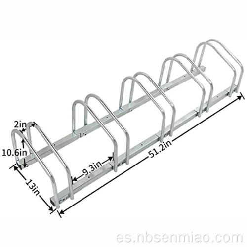 Estacionamiento ajustable para bicicletas con soporte de almacenamiento en el piso para bicicletas